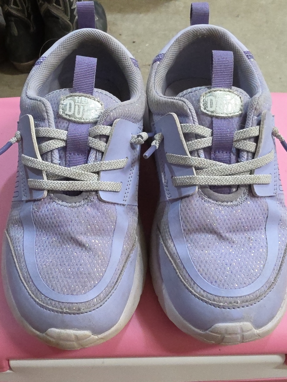Kids Hey Dude Lavender Athletic Sneakers - Comfortable Everyday Shoes